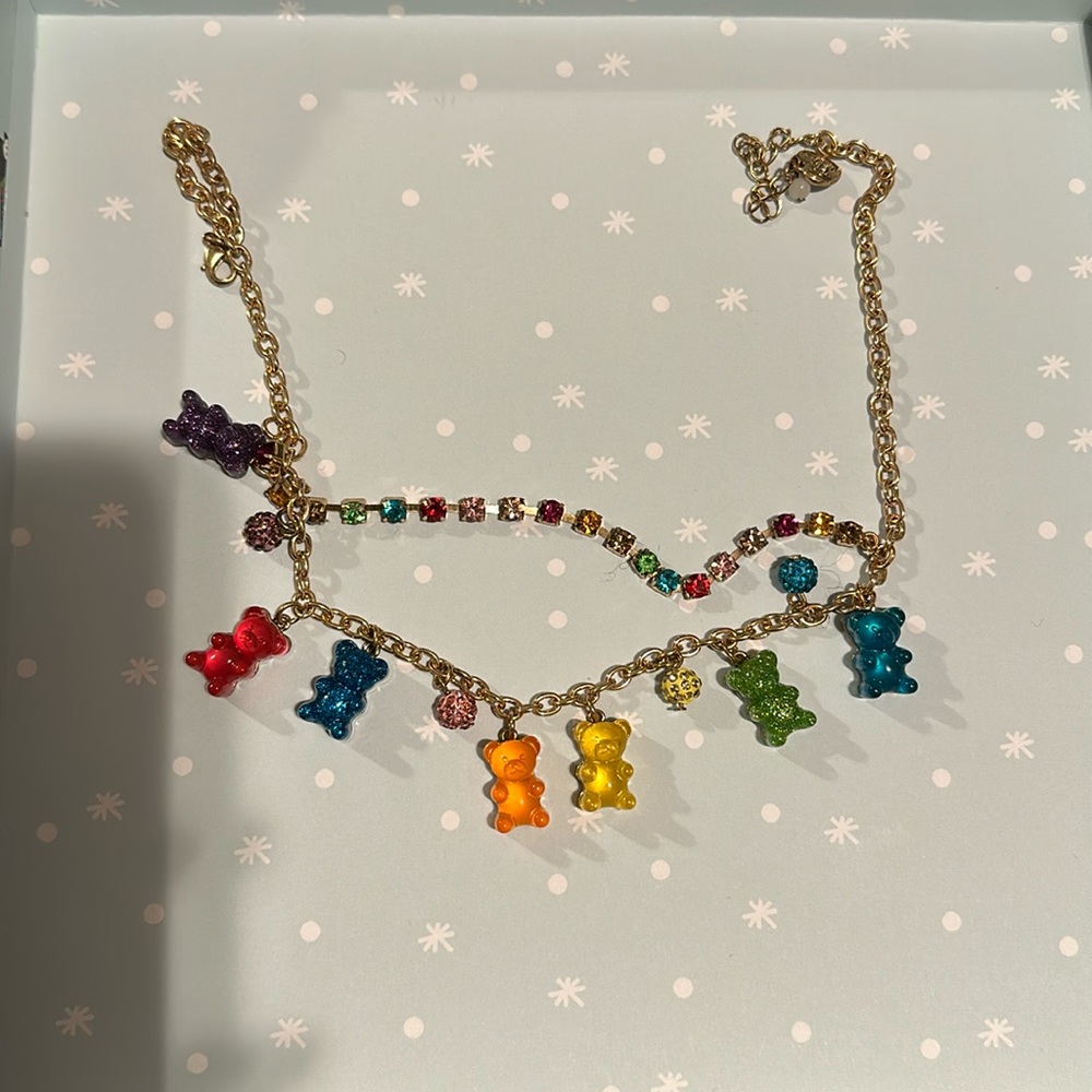 Betsy Johnson Teddy Bear Necklace